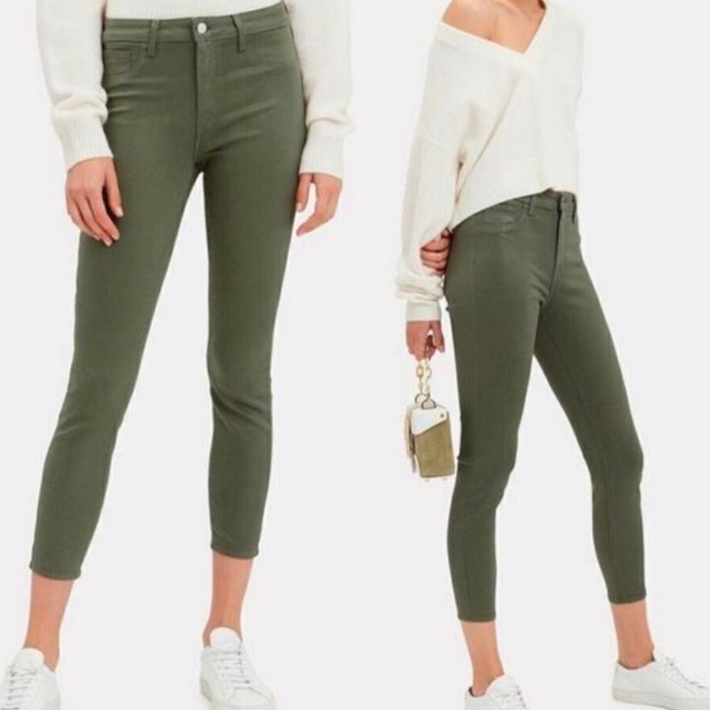 FRAME Margot Olive Green Skinny Jeans Size  24 NWT